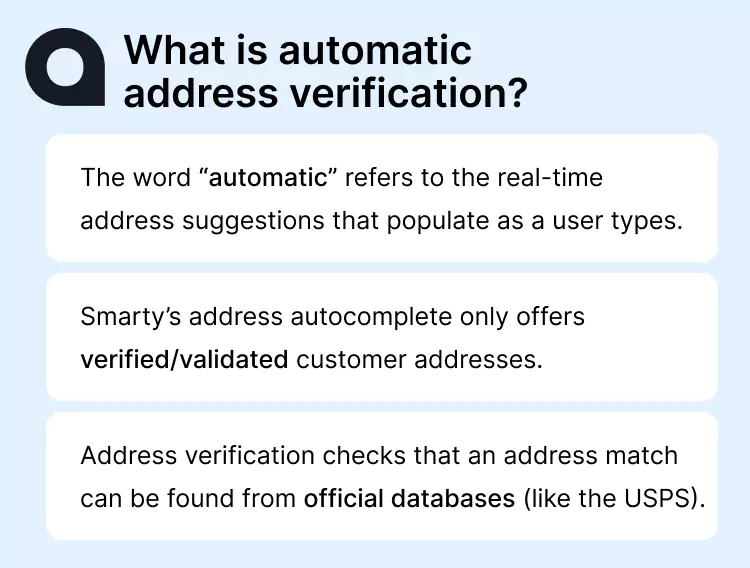 What is automatic address verification
